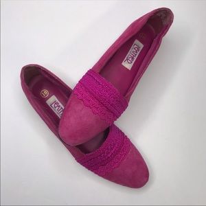 Vintage | Embroidered Boho Suede Leather Flats